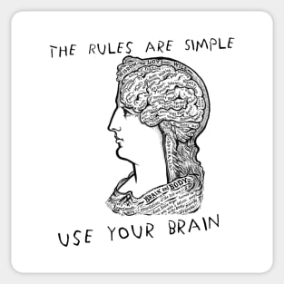 use your brain Sticker